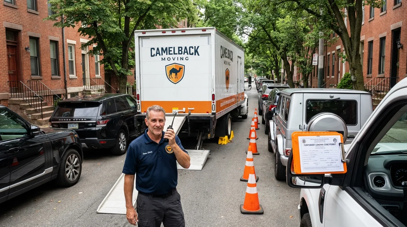 City street loading permit setup in South Dennis, MA