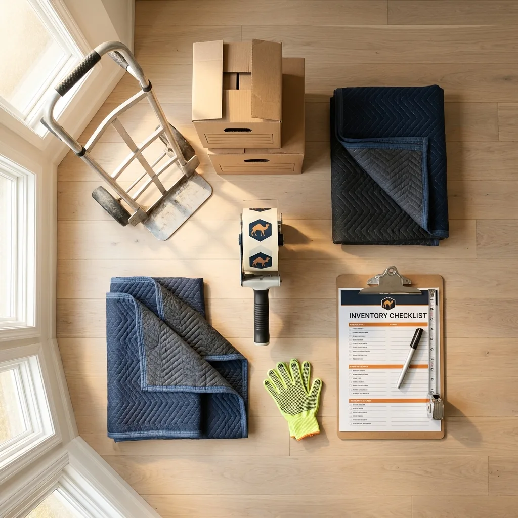 Professional moving supplies and packing materials layout for South Dennis residential relocations